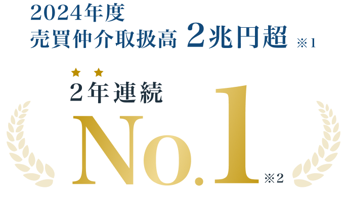 2024年度売買仲介取扱高※1 No.1※2
