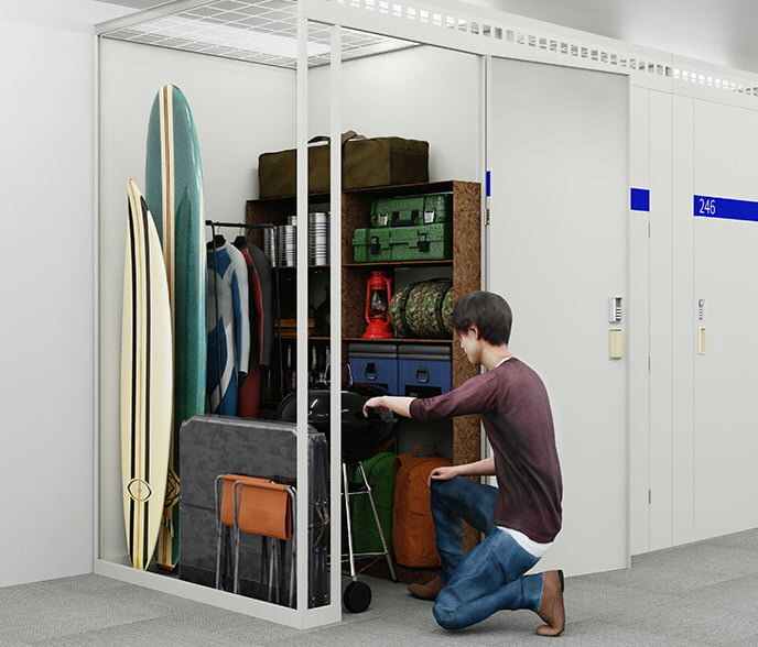 アウトドア用品・スポーツ用品の収納に