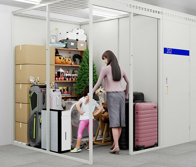 部屋を片付けて広く利用したいファミリーに