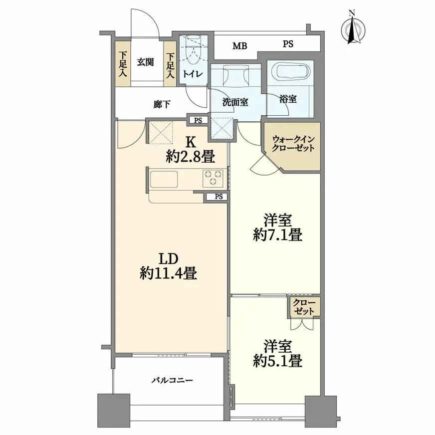 ザ・シティタワー大手前センチュリー　間取り図例