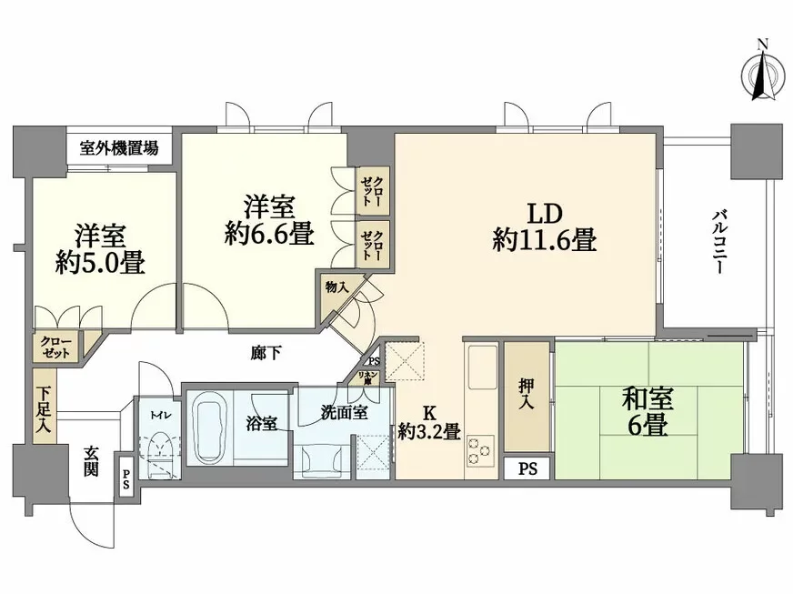 ザ・シティタワー大手前センチュリー　間取り図例