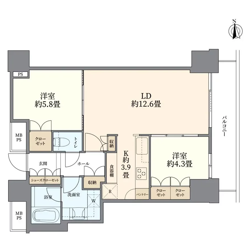 シティタワー大阪 間取り図例