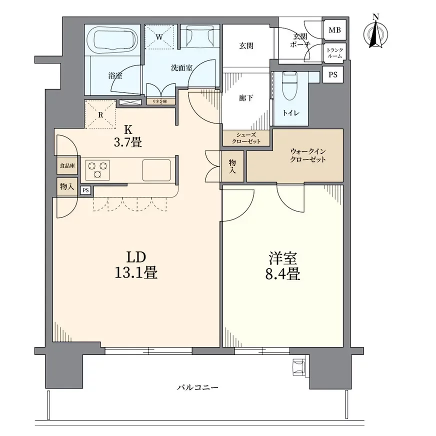 リーガルタワー船場 間取り図例
