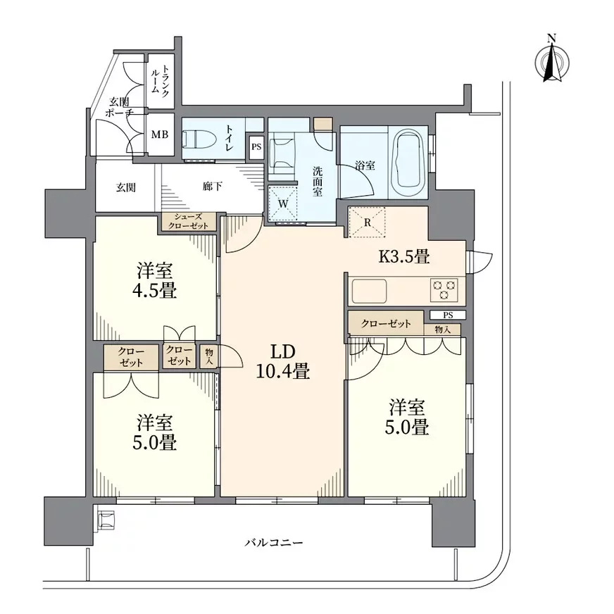 リーガルタワー船場 間取り図例