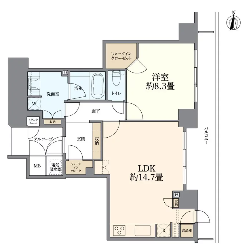 ライオンズマンション大阪スカイタワー間取り図例