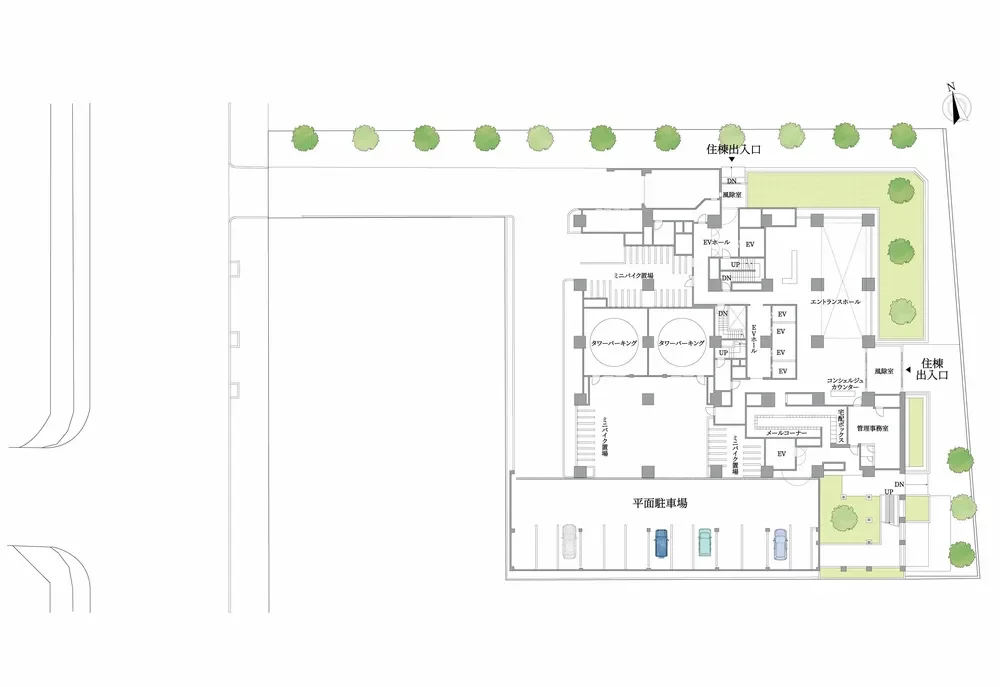 ルネッサなんばタワー 敷地図