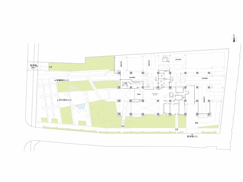 プラネ・ルネ スプリングスタワー大阪敷地配置図