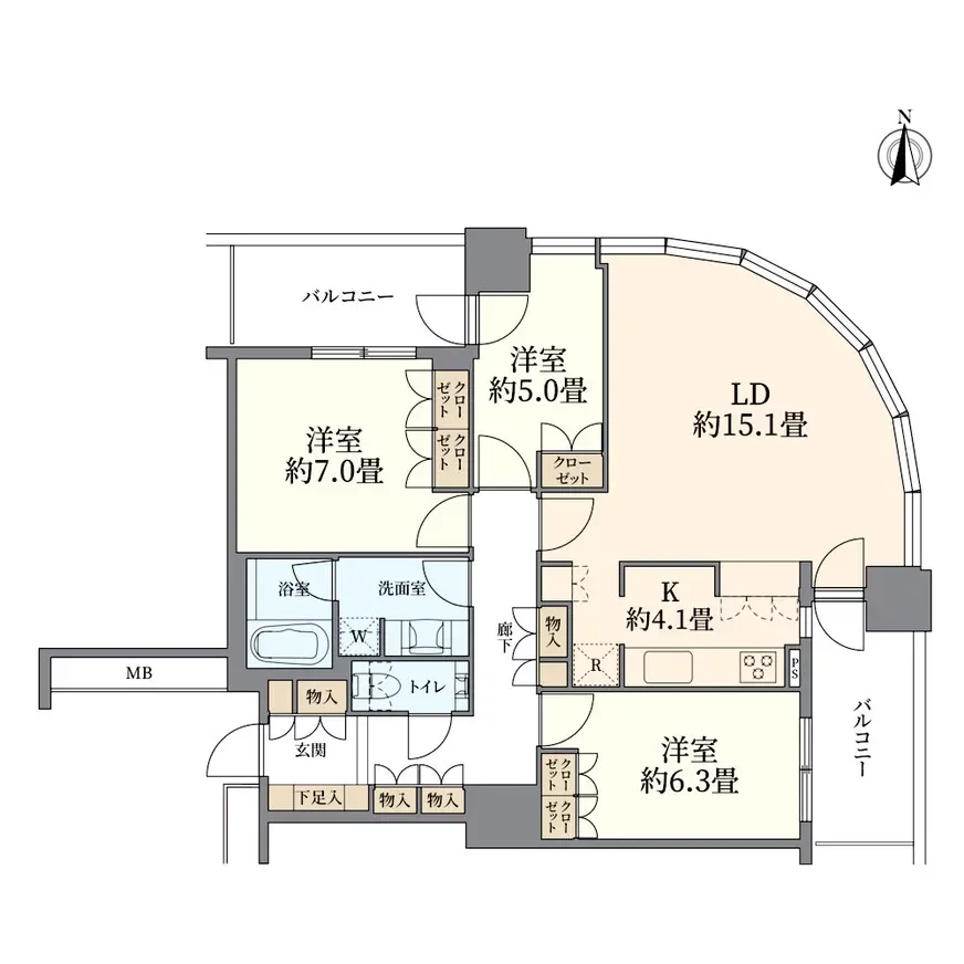 ザ・梅田タワー 間取り図例