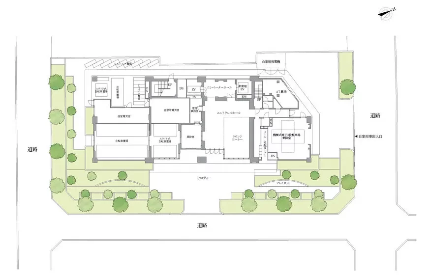 イトーピア西天満ソアーズタワー 敷地配置図