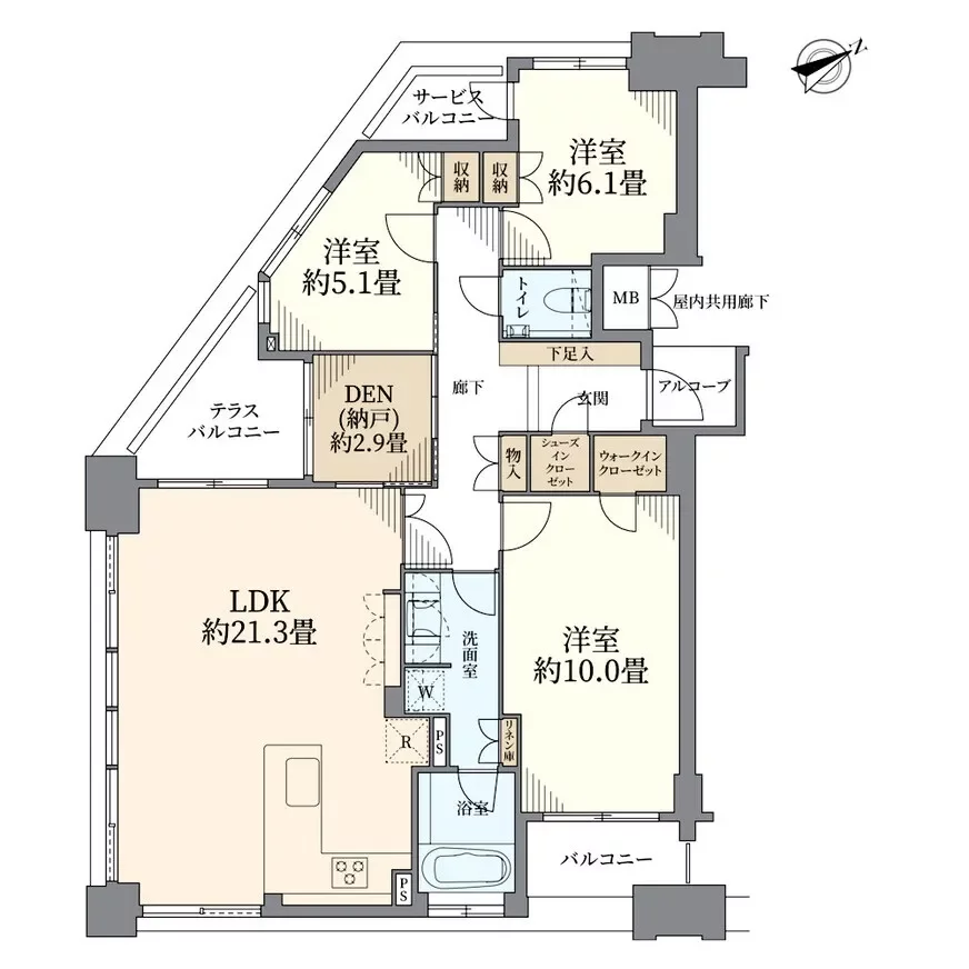 イトーピア西天満ソアーズタワー 間取り図例