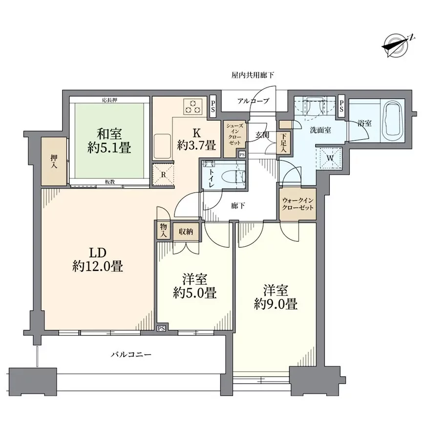 イトーピア西天満ソアーズタワー 間取り図例