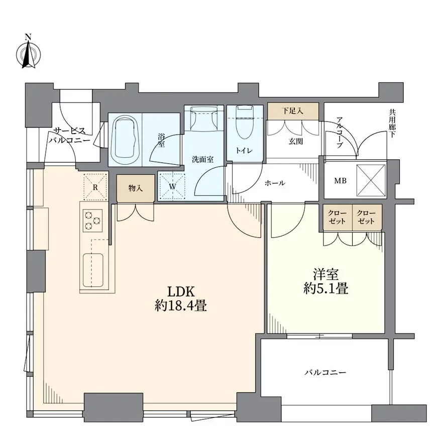 アーバンライフ御堂筋本町タワー 間取り図例