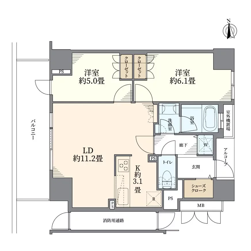 アップルタワー大阪谷町 間取り図例