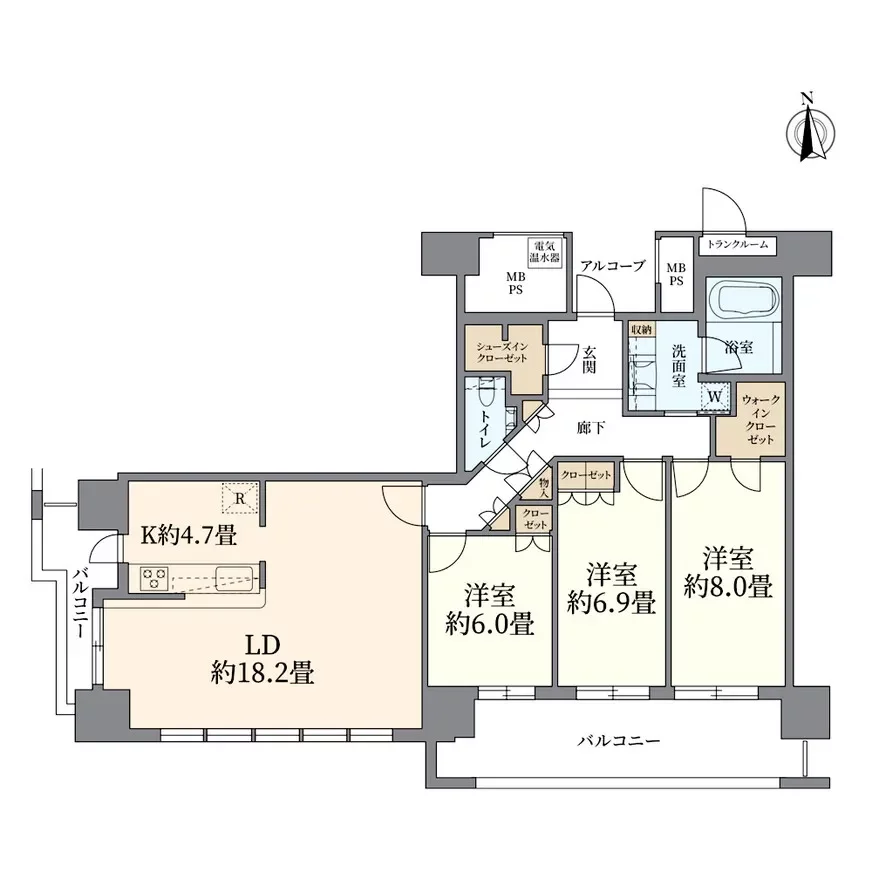 エルザグレース堀江タワー 間取り図例