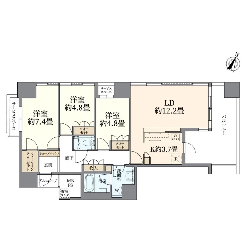 クロスタワー大阪ベイ 間取り図例