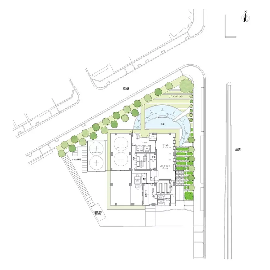 ローレルタワーサンクタス梅田 敷地配置図