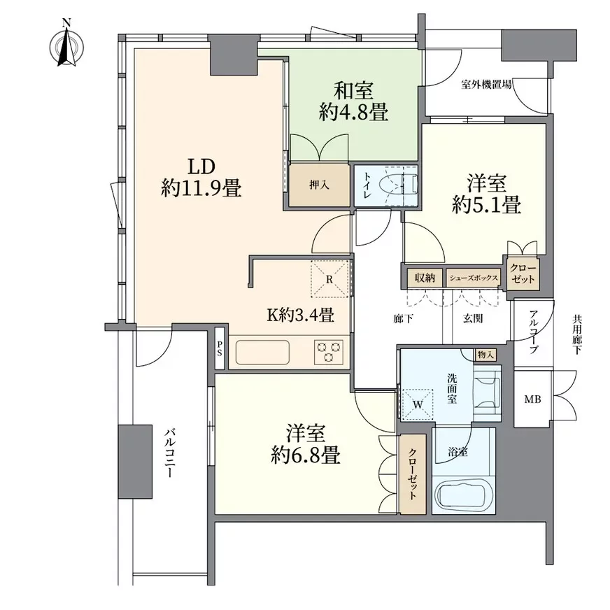 ローレルタワーサンクタス梅田 間取り図例