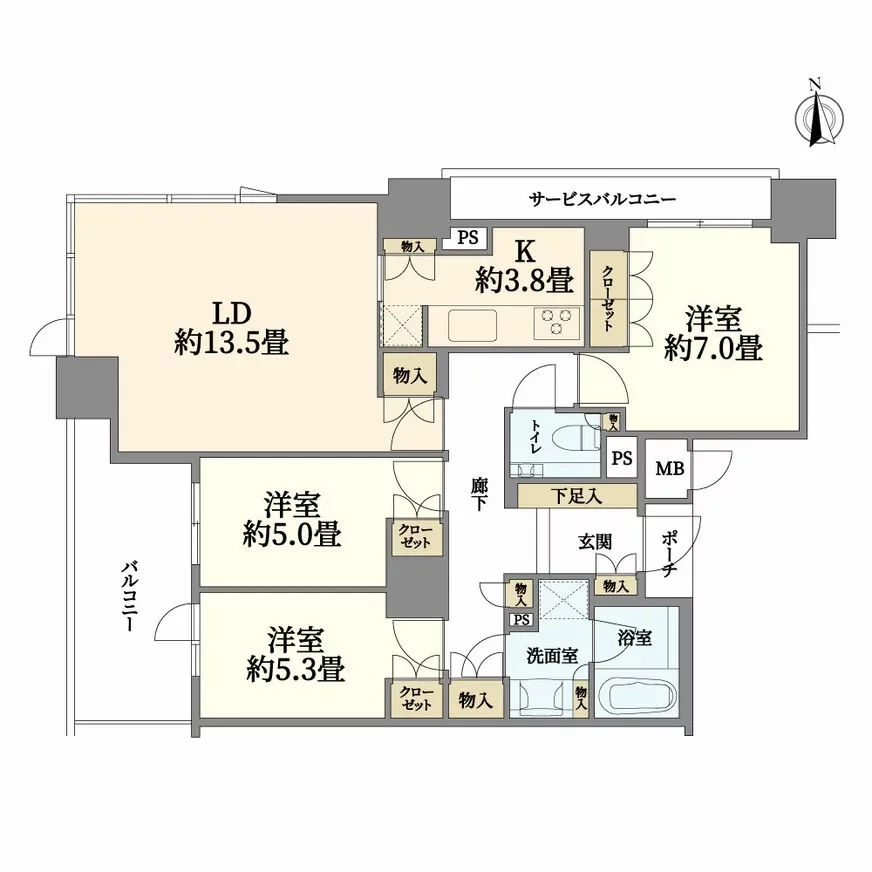 タワー・ザ・上町台 間取り図例