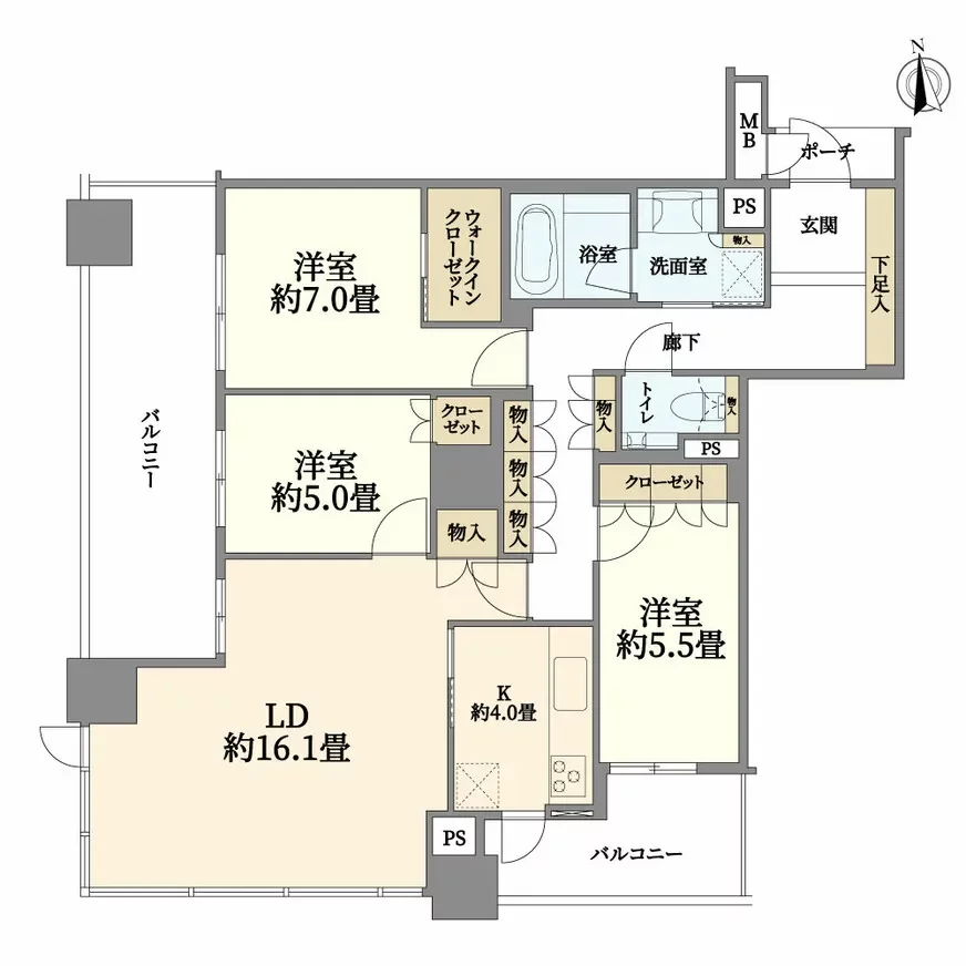 タワー・ザ・上町台 間取り図例