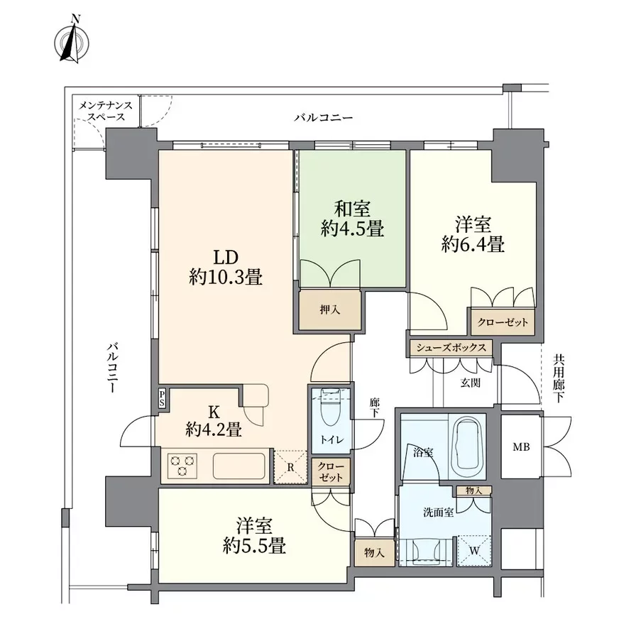 ローレルタワー梅田 間取り図例