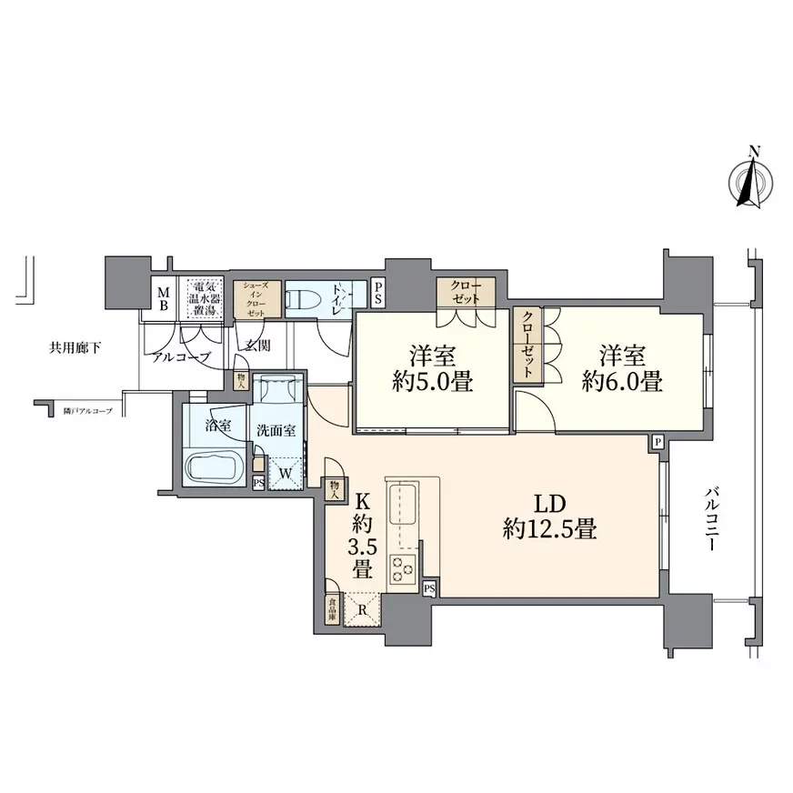 福島ガーデンズタワー 間取り図例