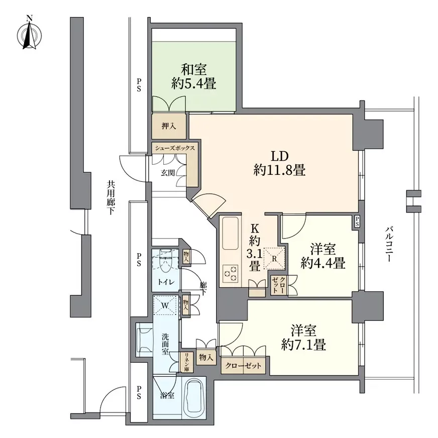 レジデンス梅田ローレルタワー 間取り図例