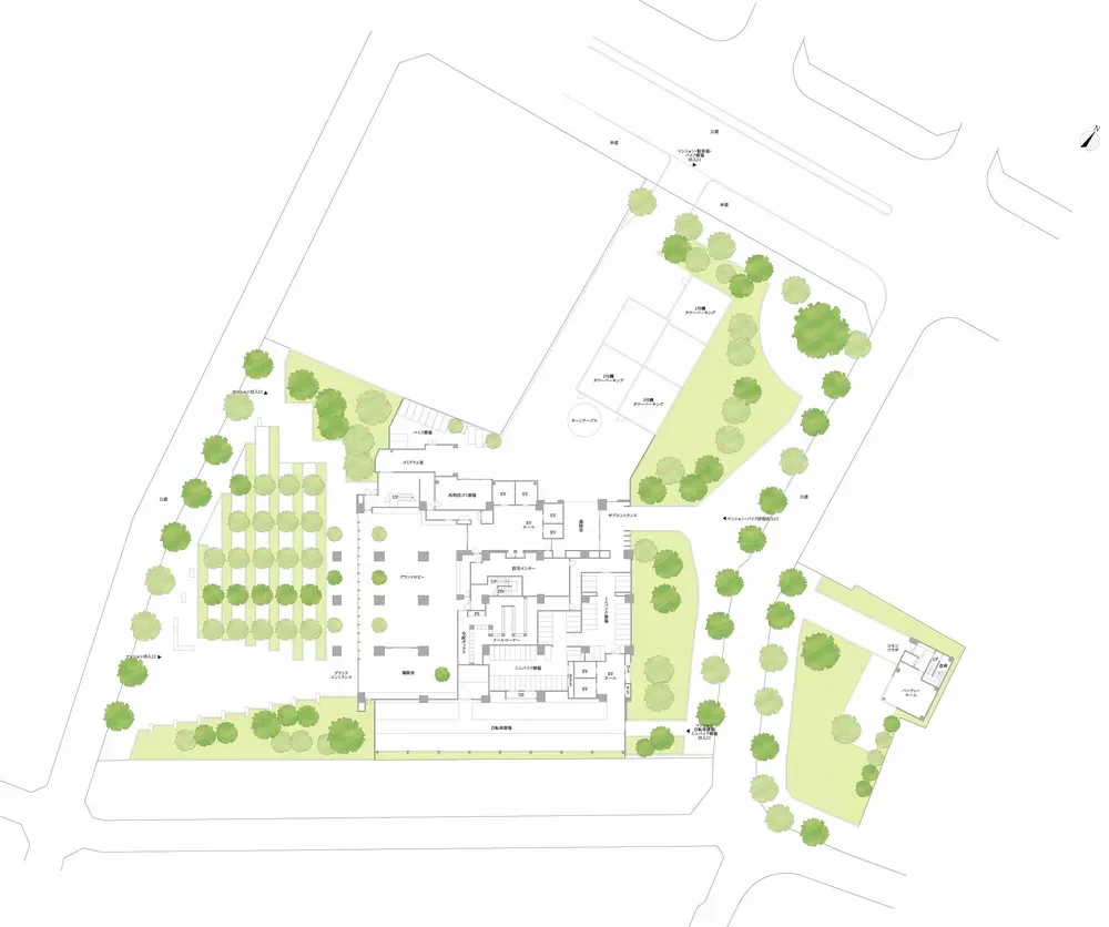 シティタワー大阪福島 敷地配置図