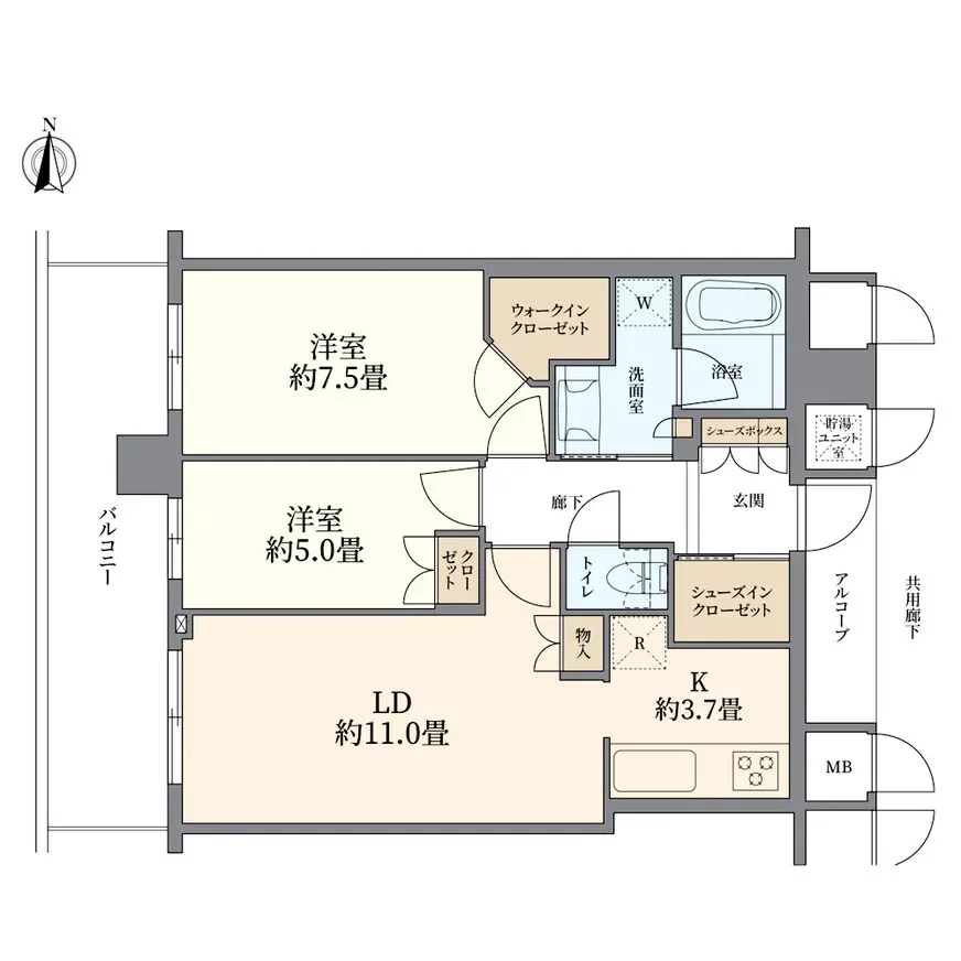 ザ・上本町タワー 間取り図例