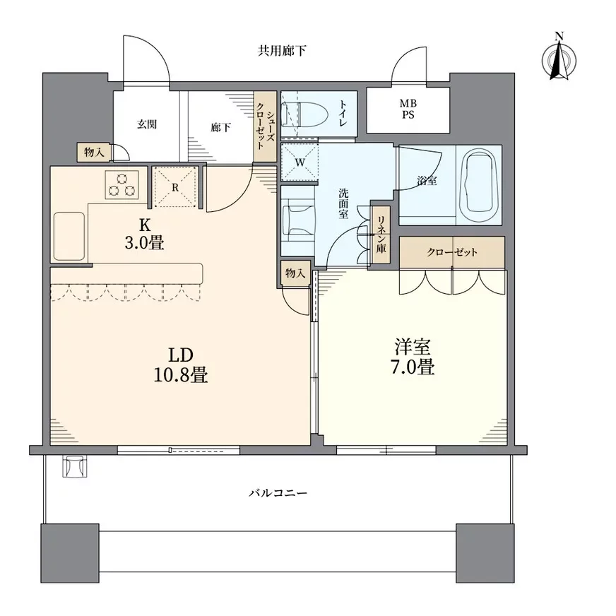 リーガルタワー大阪・淡路町 間取り図例
