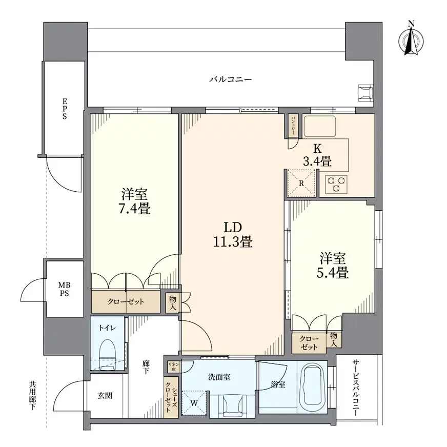 リーガルタワー大阪・淡路町 間取り図例