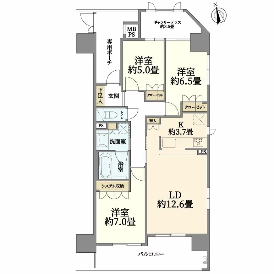 ライオンズタワー大阪・三の丸・森ノ宮レジデンス 間取り図例