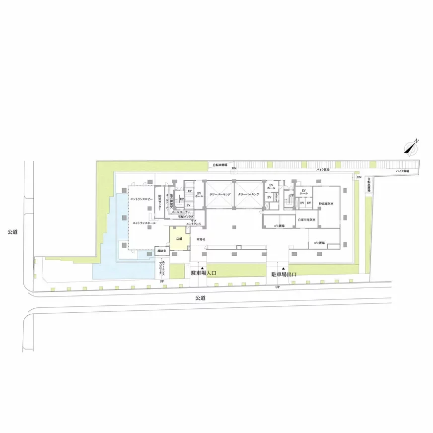 N4．タワー 敷地配置図