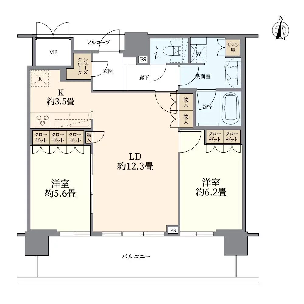 なんばグランドマスターズタワー 間取り図例