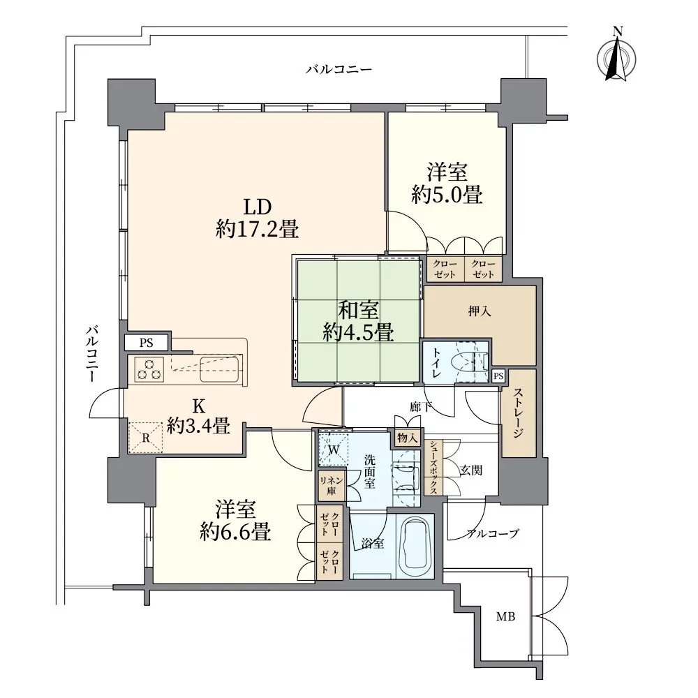 なんばグランドマスターズタワー 間取り図例