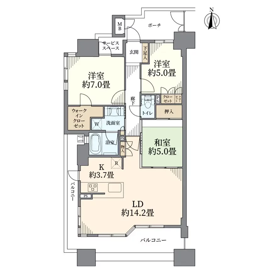 ベリスタタワー福島 間取り図例