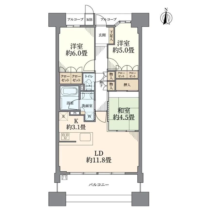 ベリスタタワー福島 間取り図例