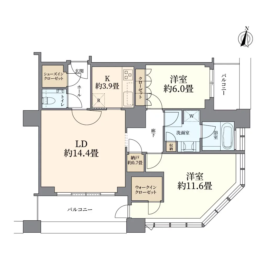 グランフロント大阪オーナーズタワー 間取り図例