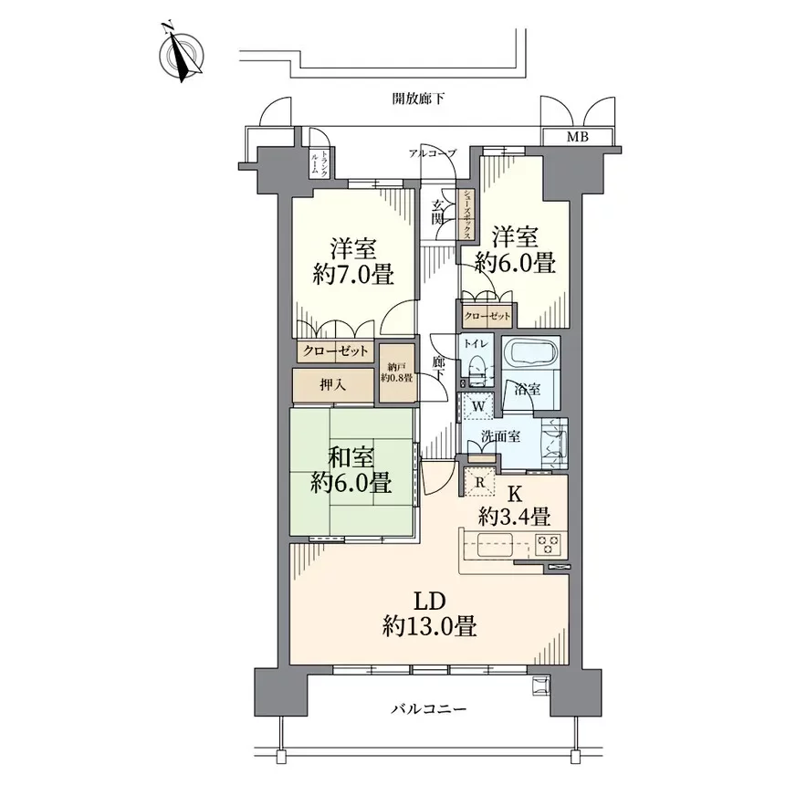 セントプレイスシティ セントプレイスタワー 間取り図例