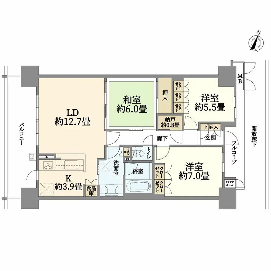 セントプレイスシティ セントプレイスタワー 間取り図例