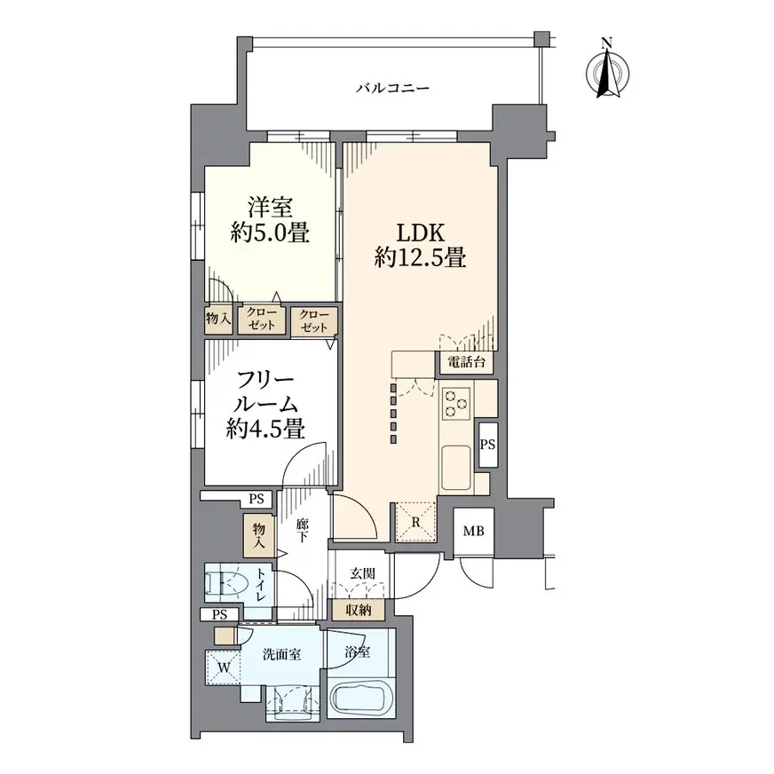プレサンスタワー北浜 間取り図例