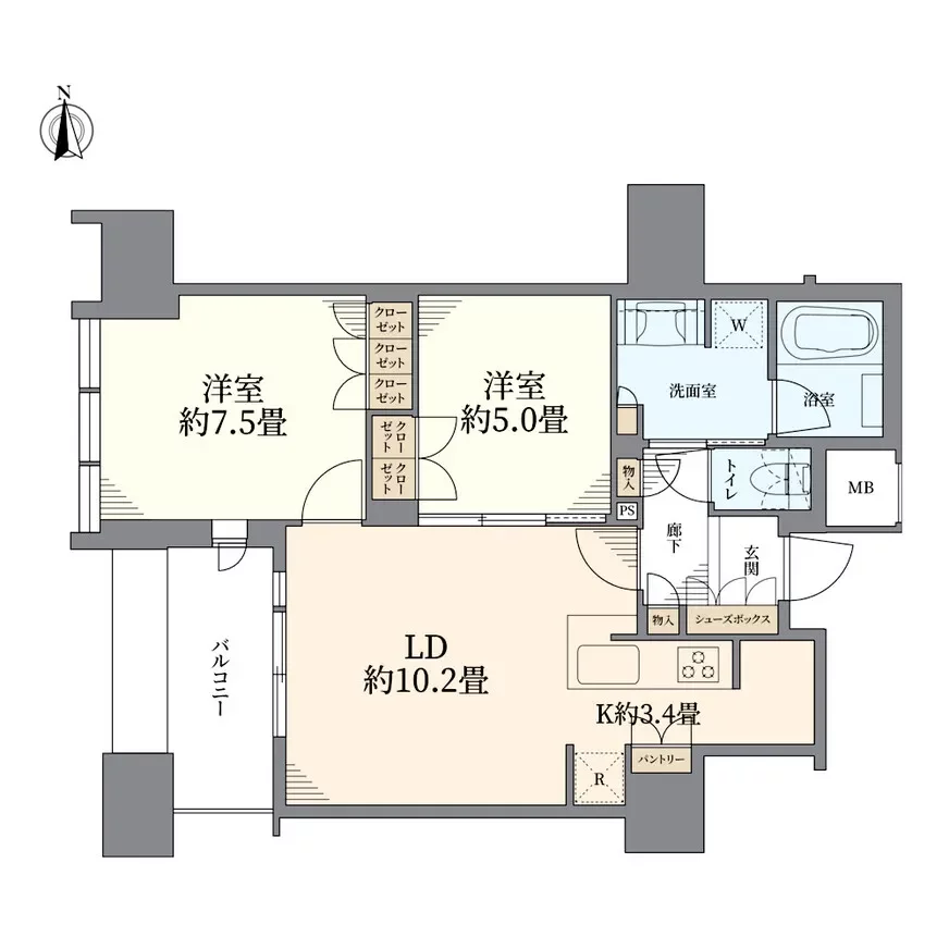 ブランズタワー南堀江 間取り図例