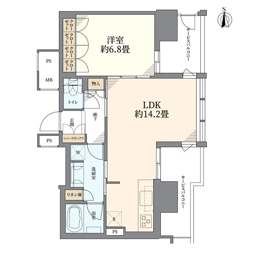 ブランズタワー南堀江 間取り図例
