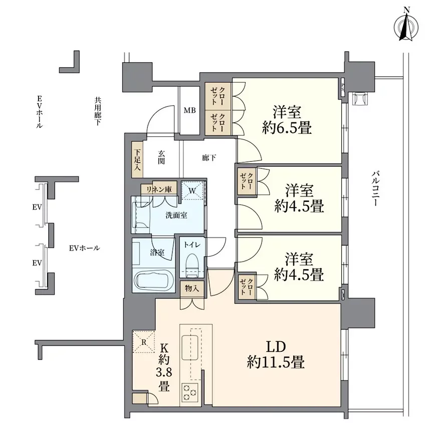 パークタワー梅田 間取り図例