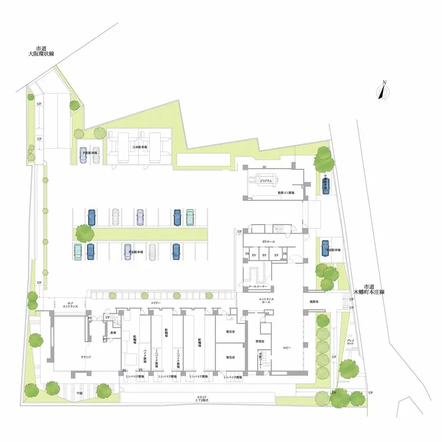 ロジュマンタワー梅田 配置図