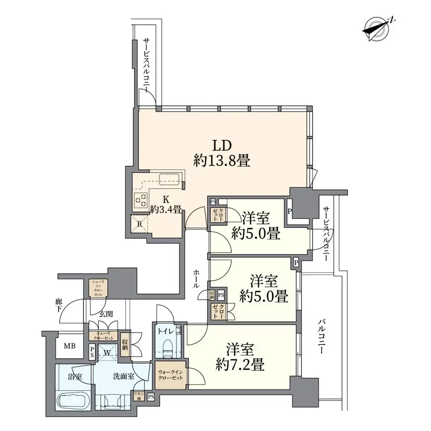 ザ・セントラルマークタワー 間取り図例