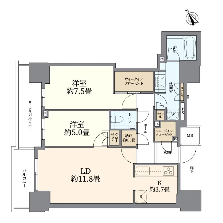 ザ・セントラルマークタワー 間取り図例