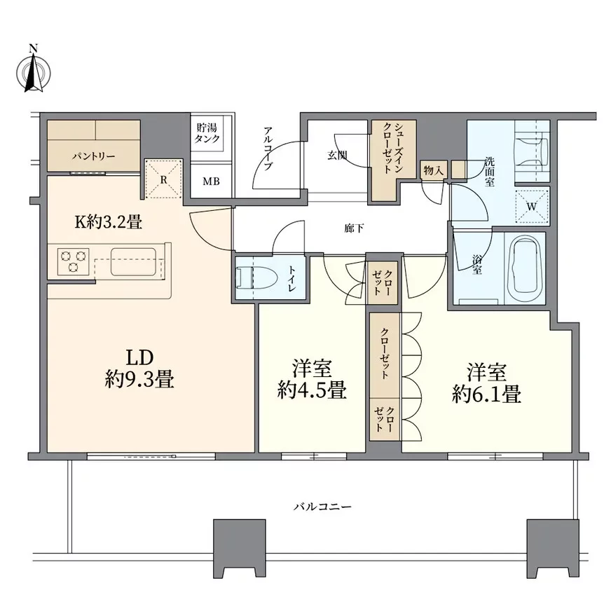 パークタワー北浜 間取り図例