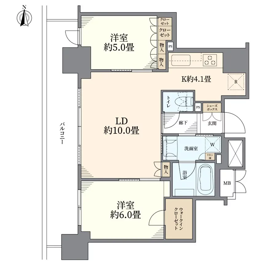 ブランズタワー・ウェリス心斎橋NORTH 間取り図例