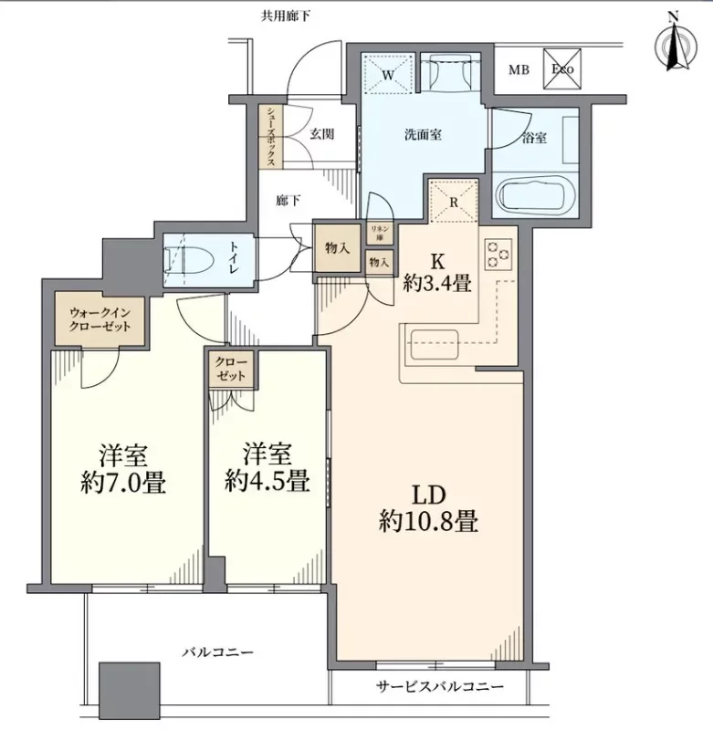 エルグレースタワー大阪同心 間取り図例