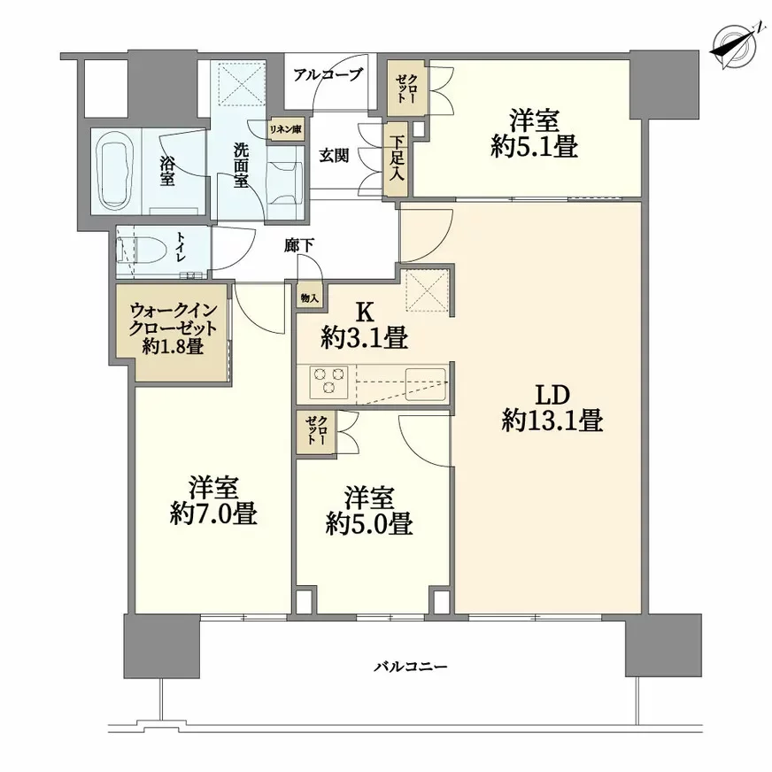 ザ・パークハウス中之島タワー 間取り図例
